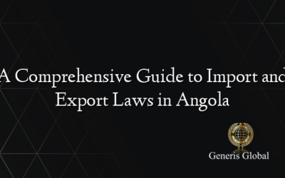 A Comprehensive Guide to Import and Export Laws in Angola
