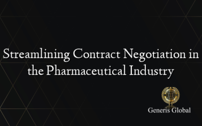 Streamlining Contract Negotiation in the Pharmaceutical Industry