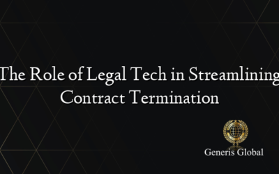 The Role of Legal Tech in Streamlining Contract Termination