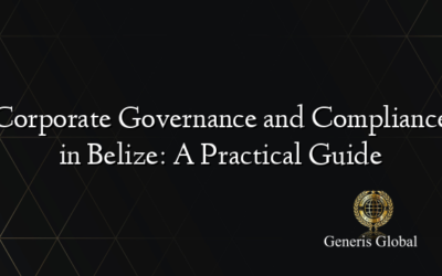 Corporate Governance and Compliance in Belize: A Practical Guide