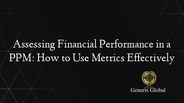 Assessing Financial Performance in a PPM: How to Use Metrics Effectively