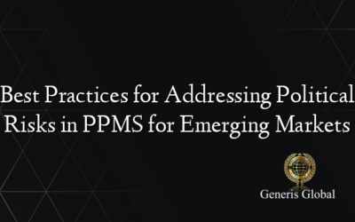 Best Practices for Addressing Political Risks in PPMS for Emerging Markets