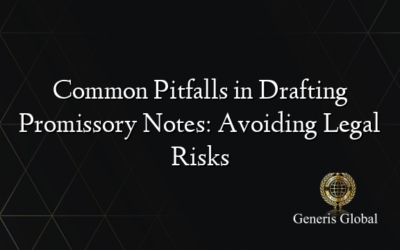 Common Pitfalls in Drafting Promissory Notes: Avoiding Legal Risks