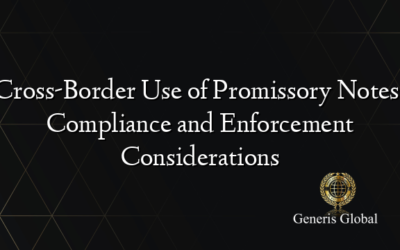 Cross-Border Use of Promissory Notes: Compliance and Enforcement Considerations