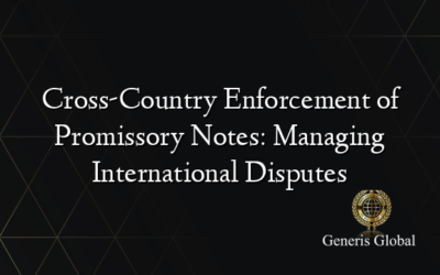 Cross-Country Enforcement of Promissory Notes: Managing International Disputes
