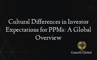 Cultural Differences in Investor Expectations for PPMs: A Global Overview