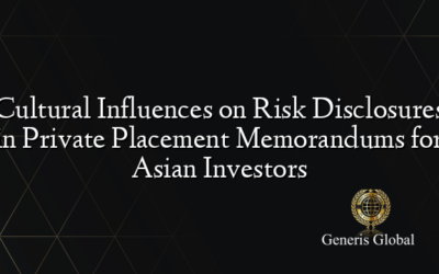 Cultural Influences on Risk Disclosures in Private Placement Memorandums for Asian Investors