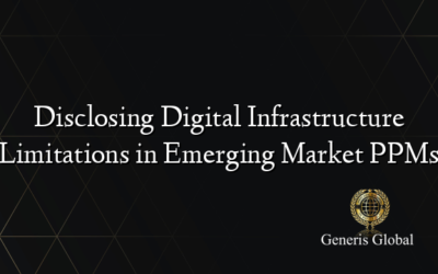 Disclosing Digital Infrastructure Limitations in Emerging Market PPMs