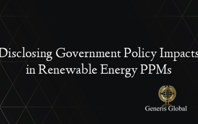 Disclosing Government Policy Impacts in Renewable Energy PPMs