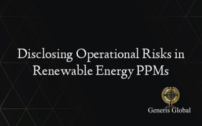 Disclosing Operational Risks in Renewable Energy PPMs