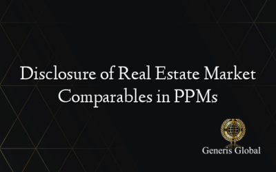 Disclosure of Real Estate Market Comparables in PPMs