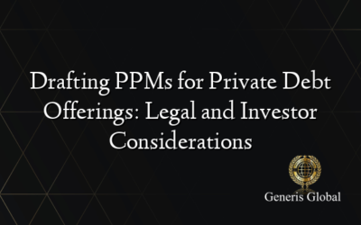 Drafting PPMs for Private Debt Offerings: Legal and Investor Considerations