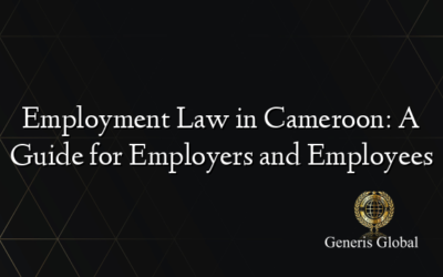 Employment Law in Cameroon: A Guide for Employers and Employees