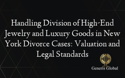 Handling Division of High-End Jewelry and Luxury Goods in New York Divorce Cases: Valuation and Legal Standards