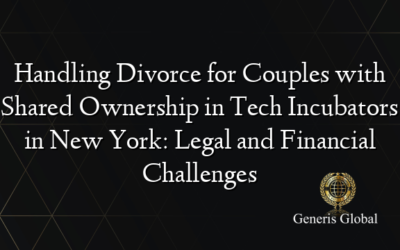 Handling Divorce for Couples with Shared Ownership in Tech Incubators in New York: Legal and Financial Challenges