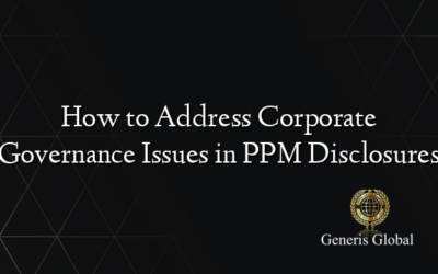 How to Address Corporate Governance Issues in PPM Disclosures