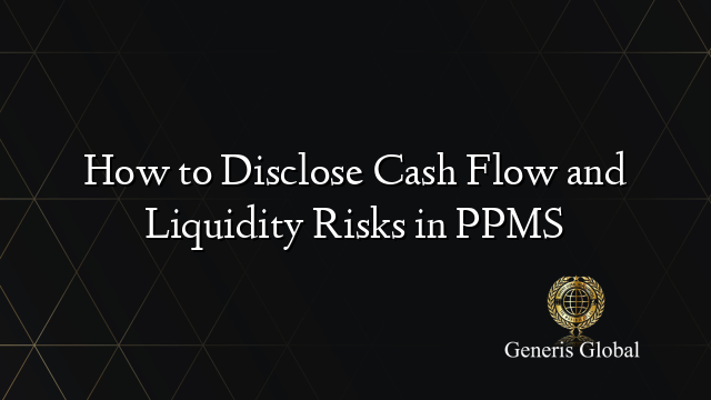 How to Disclose Cash Flow and Liquidity Risks in PPMS
