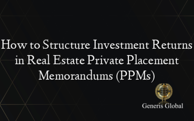 How to Structure Investment Returns in Real Estate Private Placement Memorandums (PPMs)