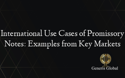 International Use Cases of Promissory Notes: Examples from Key Markets