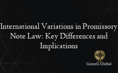 International Variations in Promissory Note Law: Key Differences and Implications