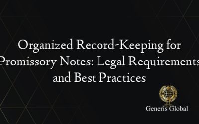 Organized Record-Keeping for Promissory Notes: Legal Requirements and Best Practices