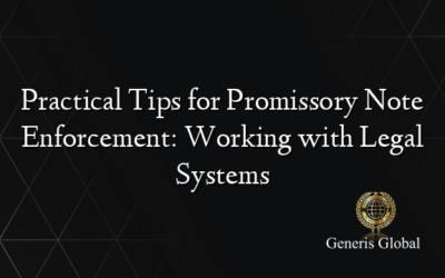 Practical Tips for Promissory Note Enforcement: Working with Legal Systems