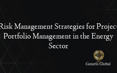 Risk Management Strategies for Project Portfolio Management in the Energy Sector