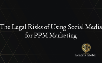 The Legal Risks of Using Social Media for PPM Marketing