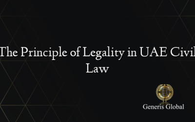 The Principle of Legality in UAE Civil Law