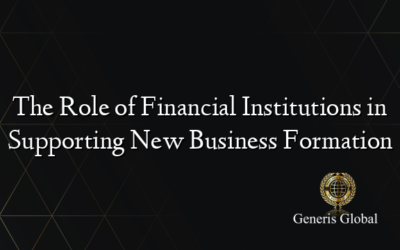 The Role of Financial Institutions in Supporting New Business Formation