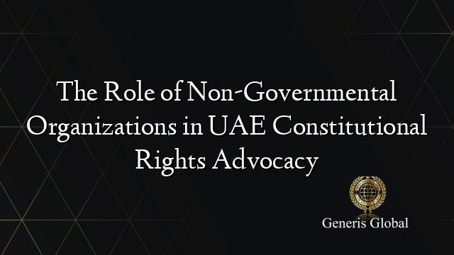 The Role of Non-Governmental Organizations in UAE Constitutional Rights Advocacy