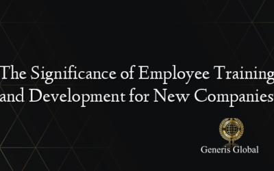 The Significance of Employee Training and Development for New Companies