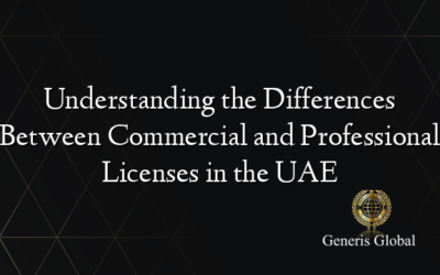 Understanding the Differences Between Commercial and Professional Licenses in the UAE