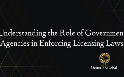 Understanding the Role of Government Agencies in Enforcing Licensing Laws