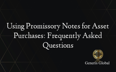 Using Promissory Notes for Asset Purchases: Frequently Asked Questions