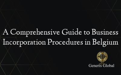 A Comprehensive Guide to Business Incorporation Procedures in Belgium