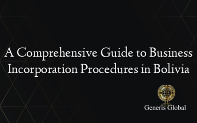 A Comprehensive Guide to Business Incorporation Procedures in Bolivia