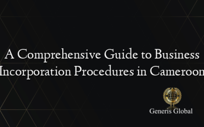 A Comprehensive Guide to Business Incorporation Procedures in Cameroon