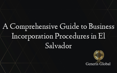 A Comprehensive Guide to Business Incorporation Procedures in El Salvador