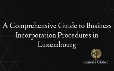 A Comprehensive Guide to Business Incorporation Procedures in Luxembourg