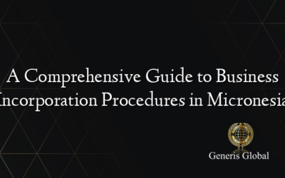 A Comprehensive Guide to Business Incorporation Procedures in Micronesia
