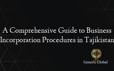 A Comprehensive Guide to Business Incorporation Procedures in Tajikistan