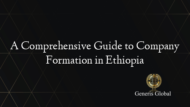 A Comprehensive Guide to Company Formation in Ethiopia