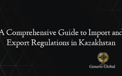 A Comprehensive Guide to Import and Export Regulations in Kazakhstan