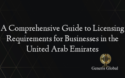 A Comprehensive Guide to Licensing Requirements for Businesses in the United Arab Emirates