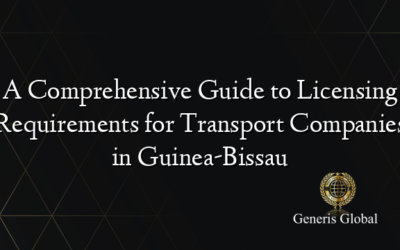 A Comprehensive Guide to Licensing Requirements for Transport Companies in Guinea-Bissau