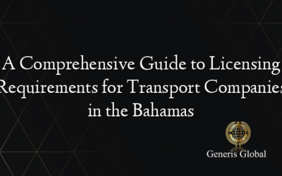 A Comprehensive Guide to Licensing Requirements for Transport Companies in the Bahamas