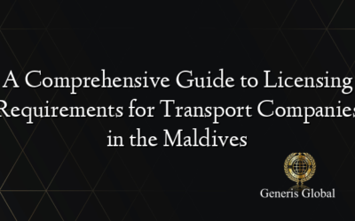 A Comprehensive Guide to Licensing Requirements for Transport Companies in the Maldives