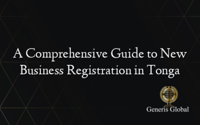 A Comprehensive Guide to New Business Registration in Tonga