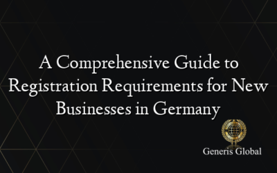 A Comprehensive Guide to Registration Requirements for New Businesses in Germany